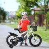 Kids Bike 16 inch for Boys & Girls with Training Wheels, Freestyle Kids' Bicycle with Bell,Basket and fender.