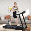 Treadmills for Home, Electric Treadmill with Automatic Incline, Foldable 3.5HP Workout Running Machine Walking, Double Running Board Shock Absorption