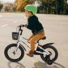 Kids Bike 16 inch for Boys & Girls with Training Wheels, Freestyle Kids' Bicycle with Bell,Basket and fender.