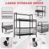 Sports Equipment Organizer for Indoor Outdoor, Larger Ball Storage Rack with Baskets and Hooks, 24 PCS Baseball Bats Gear Storage