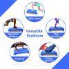 Aerobics Step Platform Height-Adjustable Fitness Equipment Stepper Trainer Exercise Step Platform Sliding Lifting Pad Blue