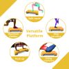 Aerobics Step Platform Height-Adjustable Fitness Equipment Stepper Trainer Exercise Step Platform Sliding Lifting Pad Yellow