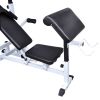 Weight Bench with Weight Rack, Barbell and Dumbbell Set 198.4 lb