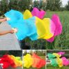 1pc Gradient-Color Dance Silk Fan; Veil Women Multicolor Long Folding Fan For Stage Performance Props Fan