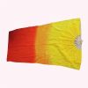 1pc Gradient-Color Dance Silk Fan; Veil Women Multicolor Long Folding Fan For Stage Performance Props Fan